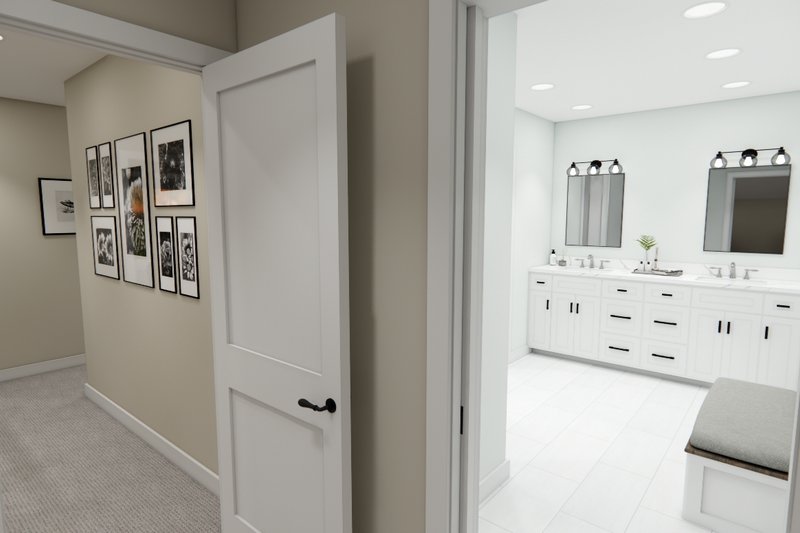 House Blueprint - Interior - Master Bathroom 1 for Farmhouse House Plan #51-1351 - 4 bed, 2.5 bath