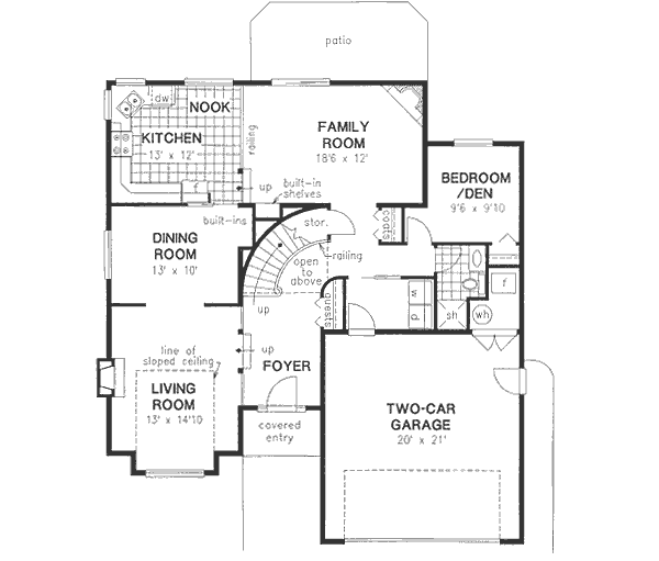 Traditional Floor Plan - Main Floor Plan #18-9318