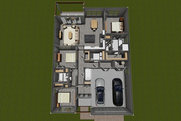 Cottage Floor Plan - Main Floor Plan #513-2202