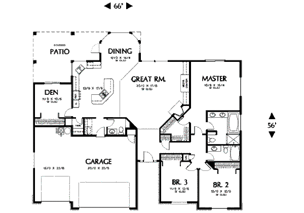 House Plan Design - Traditional Floor Plan - Main Floor Plan #48-290