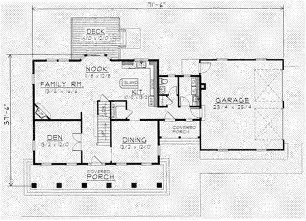 Southern Floor Plan - Main Floor Plan #112-133