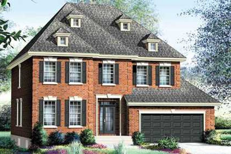 Colonial Style House Plan - 4 Beds 2.5 Baths 2738 Sq/Ft Plan #25-4223