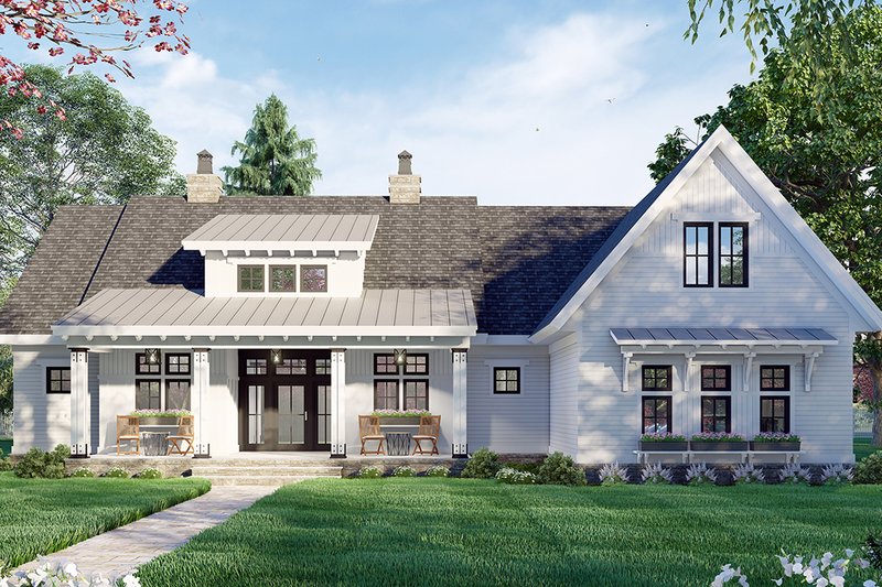 House Plan Design - Farmhouse Exterior - Front Elevation Plan #51-1171