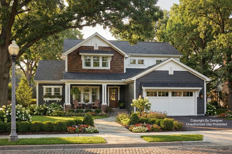 House Blueprint - Bungalow Exterior - Front Elevation Plan #51-1384