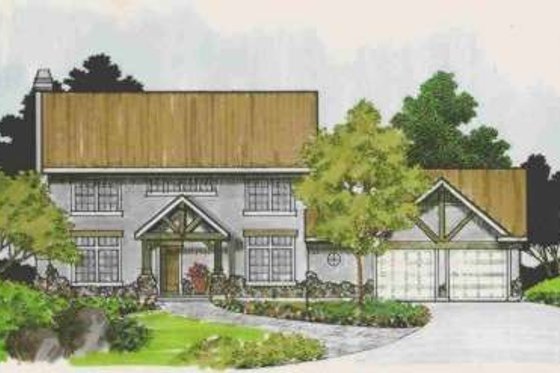 Exterior - Front Elevation for Southern House Plan #308-212 - 4 bed, 2.5 bath