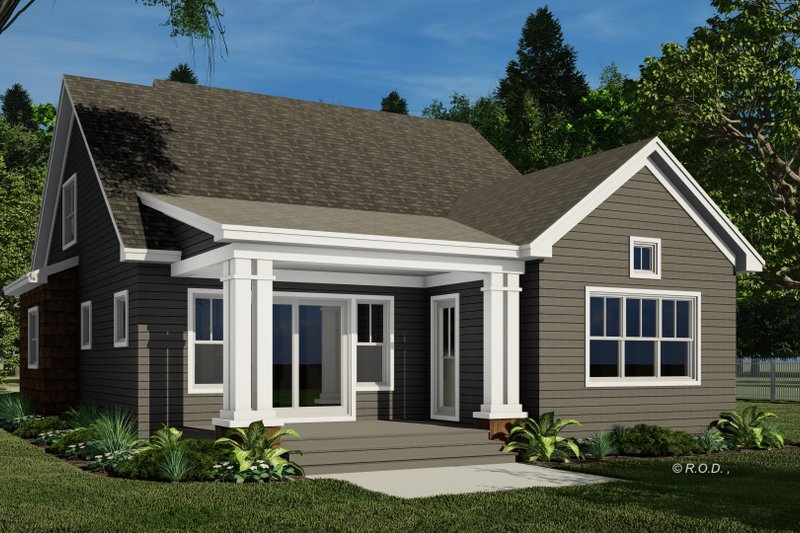 Dream House Plan - Exterior - Rear Elevation 1 for Craftsman House Plan #51-1561 - 3 bed, 3.5 bath