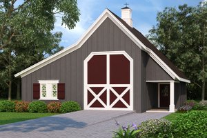 Country Exterior - Front Elevation Plan #45-427