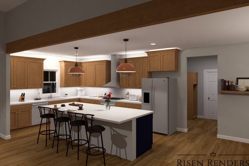 Home Plan - Interior - Kitchen for Farmhouse House Plan #513-2172 - 3 bed, 4 bath
