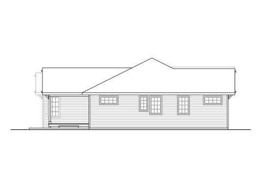 Exterior - Other Elevation for Ranch House Plan #124-1265 - 3 bed, 2.5 bath
