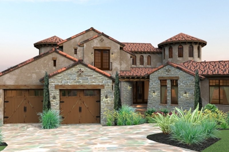 Home Plan - Exterior - Front Elevation for European House Plan #120-177 - 4 bed, 4.5 bath