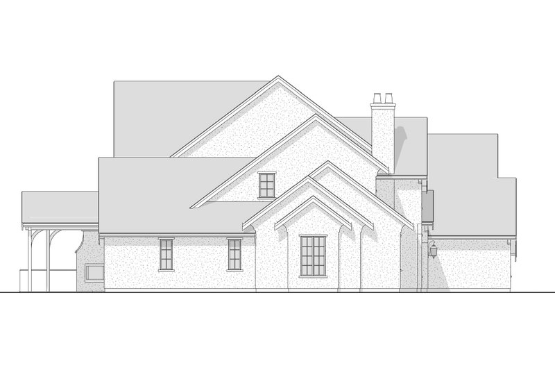 House Blueprint - Exterior - Other Elevation 5 for European House Plan #1114-19 - 6 bed, 4.5 bath