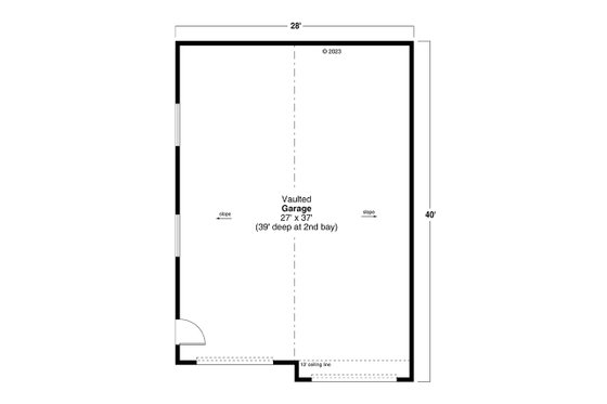 Floor Plan - Main Floor for Traditional House Plan #124-1338, 0 bath