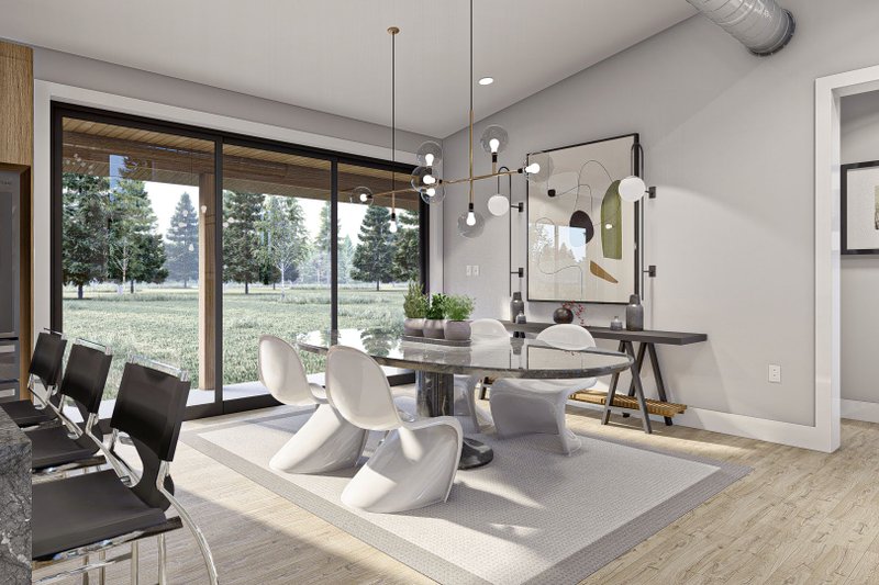 Dream House Plan - Interior - Dining Room 1 for Barndominium House Plan #455-293 - 3 bed, 2.5 bath