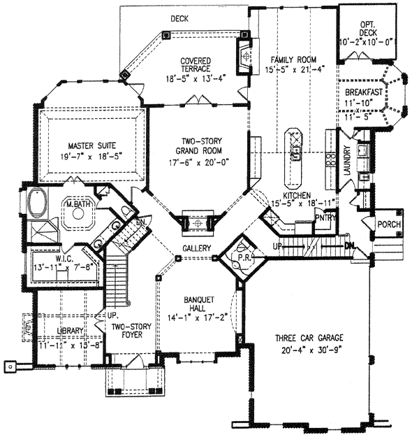 European Floor Plan - Main Floor Plan #54-157