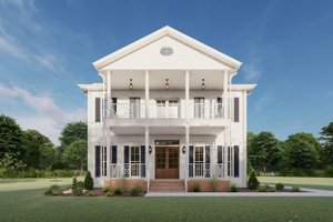 Southern Exterior - Front Elevation Plan #1092-58