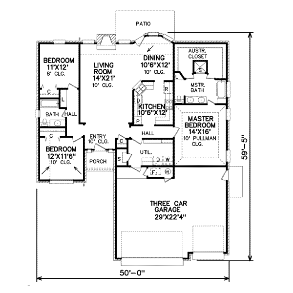 Traditional Floor Plan - Main Floor Plan #65-462