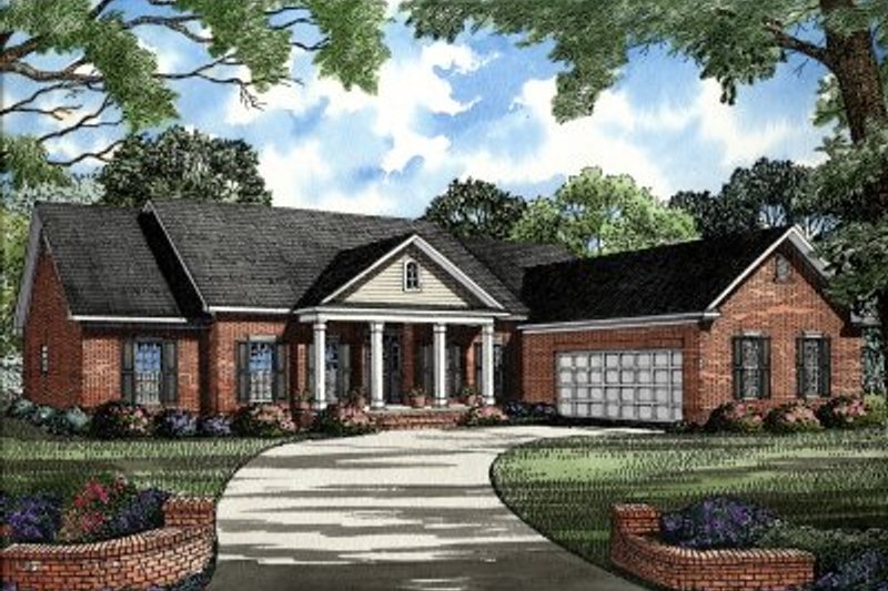 Home Plan - Colonial Exterior - Front Elevation Plan #17-121