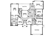 Mediterranean Style House Plan - 4 Beds 3 Baths 2527 Sq/Ft Plan #417-281 