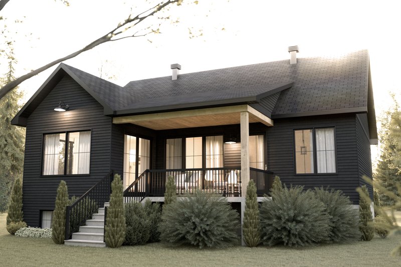 House Design - Exterior - Rear Elevation 1 for Bungalow House Plan #23-2821 - 4 bed, 2.5 bath