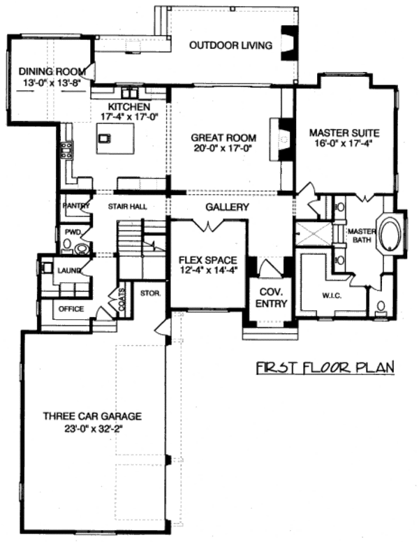 European Floor Plan - Main Floor Plan #413-801