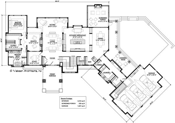 Contemporary Floor Plan - Main Floor Plan #928-287