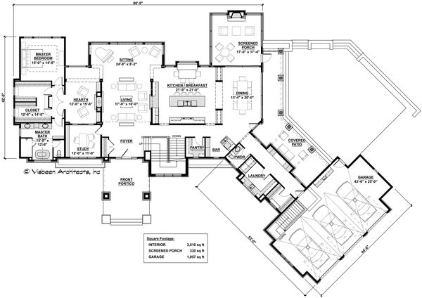 Dream House Plan - Contemporary Floor Plan - Main Floor Plan #928-287