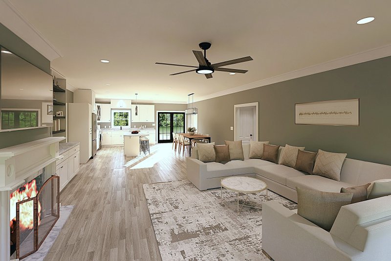 House Plan Design - Interior - Family Room 1 for Traditional House Plan #44-253 - 4 bed, 3 bath