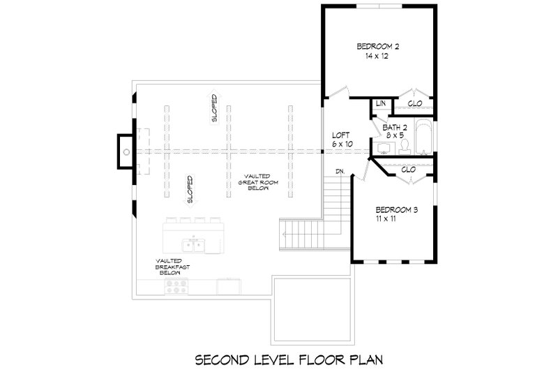 Architectural House Design - Floor Plan - Upper Floor for Country House Plan #932-767 - 3 bed, 2.5 bath