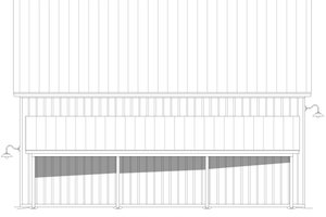 Exterior - Rear Elevation for Country House Plan #932-379, 0 bath