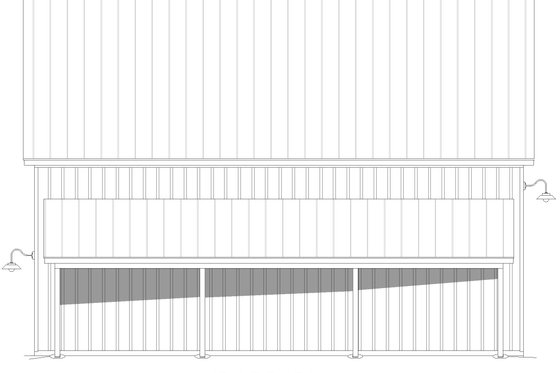 Exterior - Rear Elevation for Country House Plan #932-379, 0 bath