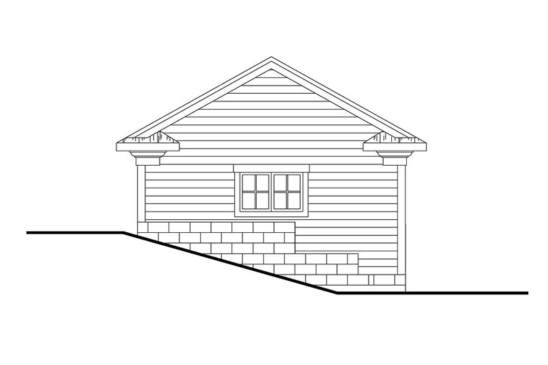 House Blueprint - Exterior - Rear Elevation for Farmhouse House Plan #124-1471, 0 bath