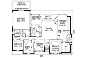 European Style House Plan - 3 Beds 2 Baths 2487 Sq/Ft Plan #84-482 
