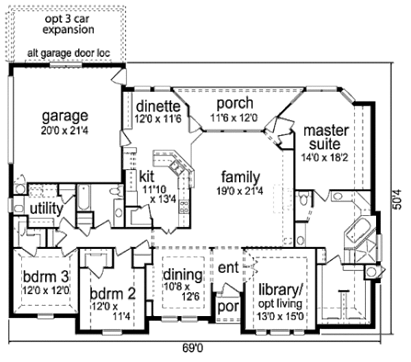 European Floor Plan - Main Floor Plan #84-482