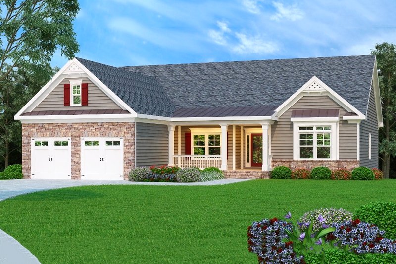 House Plan Design - Country Exterior - Front Elevation Plan #419-130