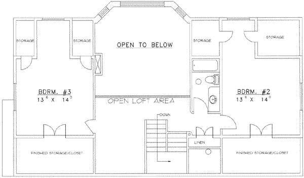 Home Plan - Traditional Floor Plan - Upper Floor Plan #117-490