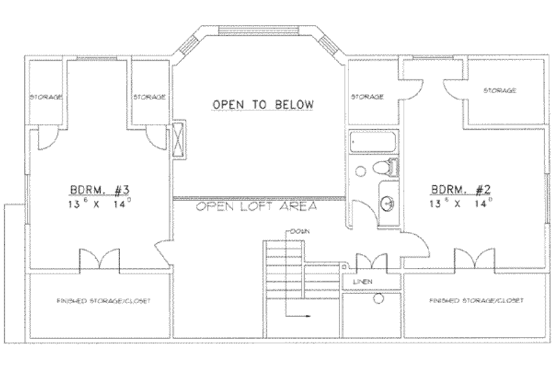 Home Plan - Floor Plan - Upper Floor for Traditional House Plan #117-490 - 3 bed, 2.5 bath