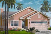 Mediterranean Style House Plan - 3 Beds 2 Baths 2122 Sq/Ft Plan #23-2212 