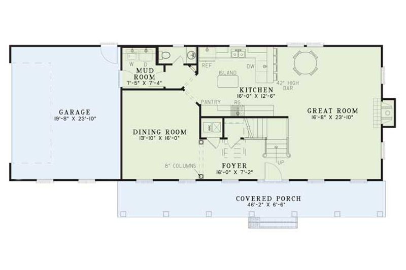 Home Plan - Floor Plan - Main Floor for Classical House Plan #17-2700 - 3 bed, 2.5 bath