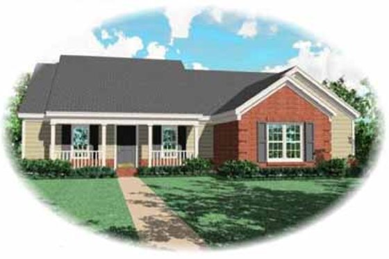 Exterior - Front Elevation for Traditional House Plan #81-275 - 4 bed, 2 bath