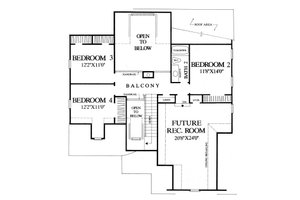 Floor Plan - Upper Floor for Cottage House Plan #137-390 - 5 bed, 3 bath