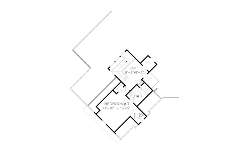 Home Plan - Floor Plan - Upper Floor for Craftsman House Plan #54-478 - 3 bed, 3.5 bath