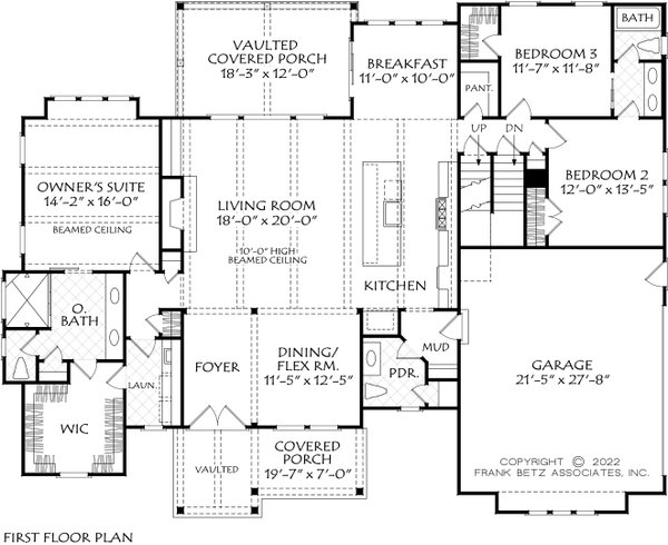 Ranch Floor Plan - Main Floor Plan #927-1038
