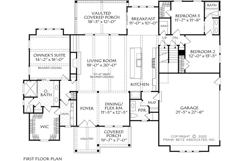 Dream House Plan - Floor Plan - Main Floor for Ranch House Plan #927-1038 - 3 bed, 2.5 bath