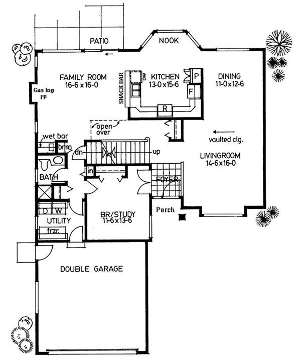 Dream House Plan - Modern Floor Plan - Main Floor Plan #126-220