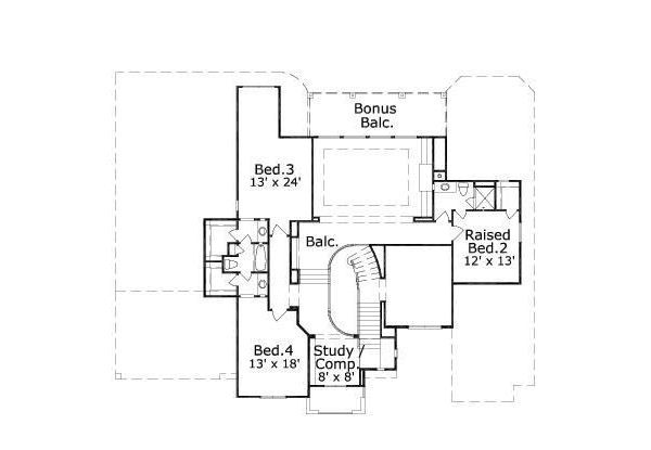 European Floor Plan - Upper Floor Plan #411-752