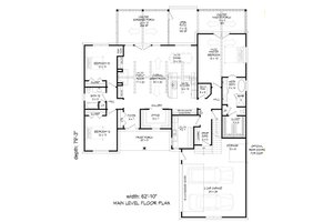 Floor Plan - Main Floor for Country House Plan #932-980 - 3 bed, 2 bath