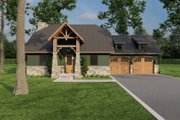 Craftsman Style House Plan - 3 Beds 2 Baths 1282 Sq/Ft Plan #17-2258 