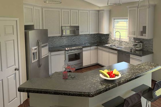 Exterior - Other Elevation 2 for Cottage House Plan #57-625 - 3 bed, 2 bath