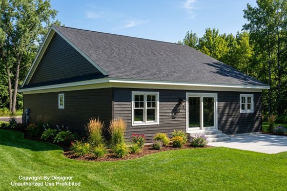 Exterior - Rear Elevation for Craftsman House Plan #51-1530 - 3 bed, 2 bath