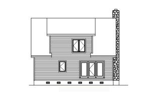 Exterior - Rear Elevation for Cottage House Plan #22-218 - 3 bed, 2.5 bath